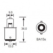 SCC BA15S HALOGEN T10: Single Centre Contact (SCC) BA15S HALOGEN bulb with 15mm diameter cap and 10mm diameter tubular glass (T10) from £0.01 each